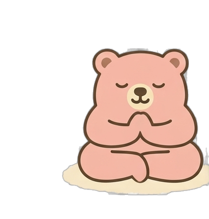 瞑想するくまみちゃん