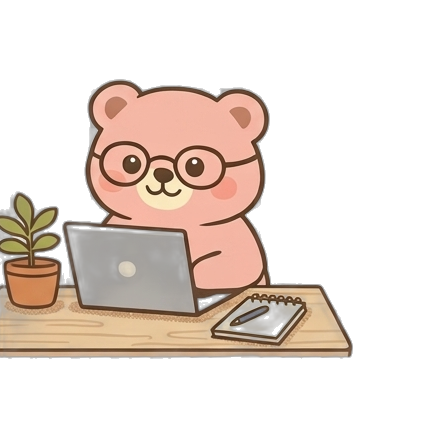 仕事中のくまみちゃん